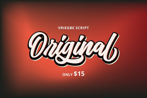Vriegbe Script Typeface Font Fadeline Std. 