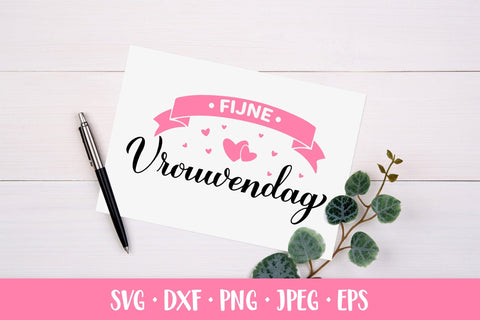 Vrouwendag SVG. Happy Women’s Day in Dutch SVG LaBelezoka 