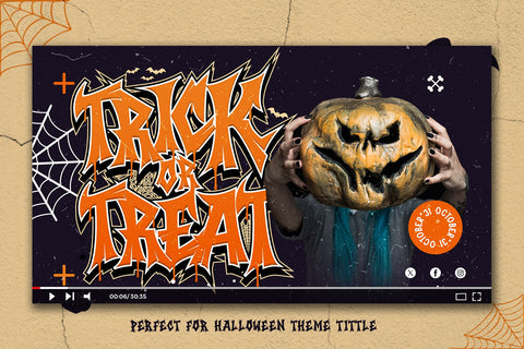 Vuldra - Halloween Font with Street Graffiti Energy Font Mozzatype 