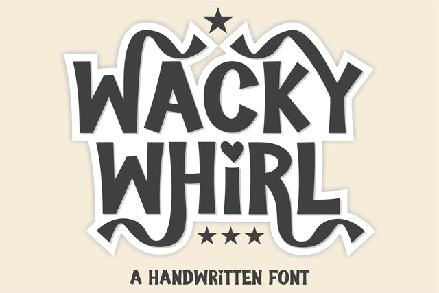 Wacky Whirl Fun Handwritten Font for Cricut & Crafting Font TonisArtStudio 