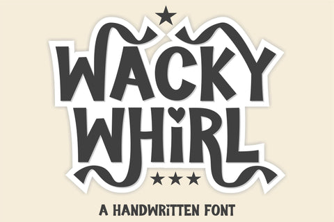 Wacky Whirl Fun Handwritten Font for Cricut & Crafting Font TonisArtStudio 