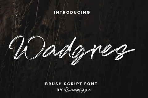 Wadgres - Script Brush Font Font Irvan Randi 