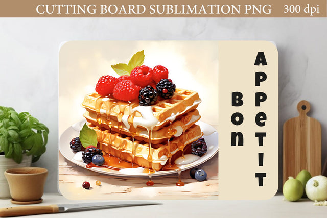 Waffle Cutting Board PNG. Waffle Quote Sublimation PNG Sublimation Olga Terlyanskaya 