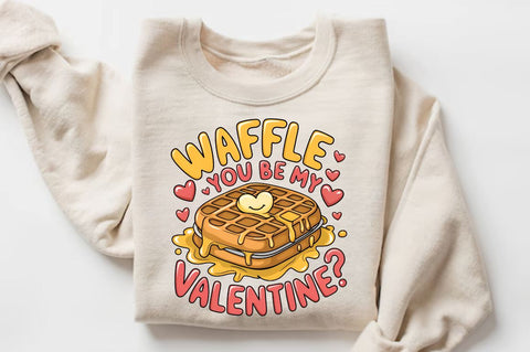 Waffle you be my Valentine Sublimation PNG Design Sublimation Regulrcrative 
