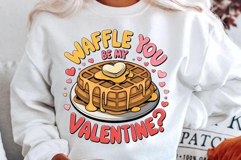 Waffle you be my Valentine Sublimation Sublimation Regulrcrative 