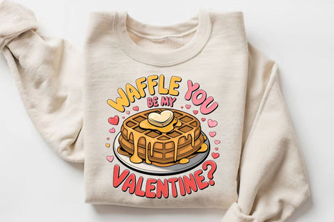 Waffle you be my Valentine Sublimation Sublimation Regulrcrative 