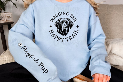 Wagging tail happy trail Sleeve SVG Design SVG Designangry 