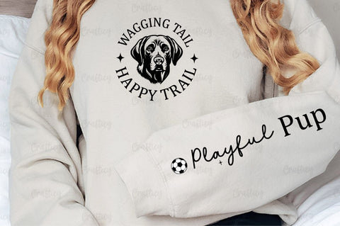 Wagging tail happy trail Sleeve SVG Design SVG Designangry 
