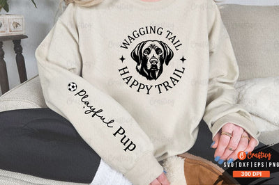 Wagging tail happy trail Sleeve SVG Design SVG Designangry 