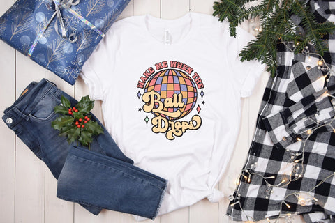 Wake Me when the Ball Drops Retro Sublimation Sublimation CraftLabSVG 