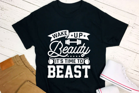 Wake Up Beauty It's Time to Beast - Workout SVG SVG CraftLabSVG 