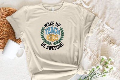 Wake up teach kids be awesome SVG Angelina750 