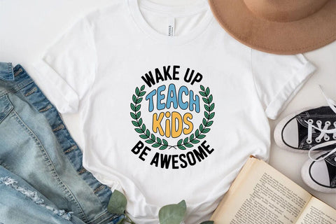 Wake up teach kids be awesome SVG Angelina750 