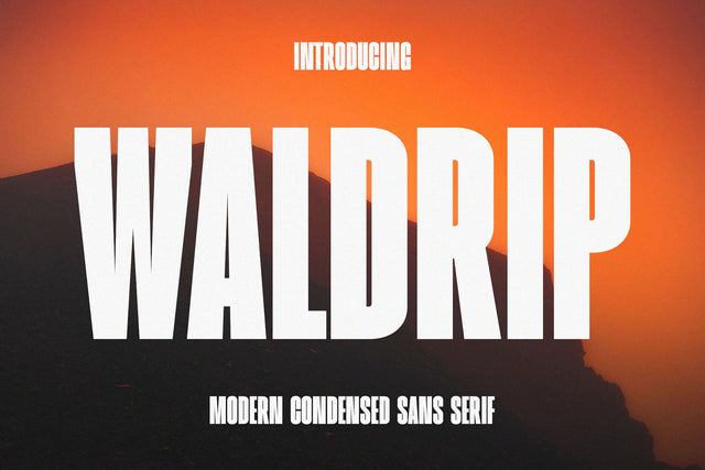 Waldrip - Modern Condensed Sans Font studioalmeera 