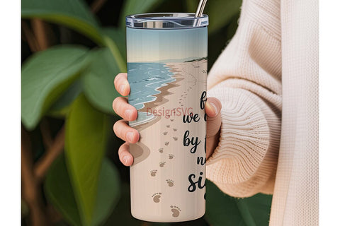 Walk By Faith Beach Tumbler Wrap Sublimation DesignSVG 