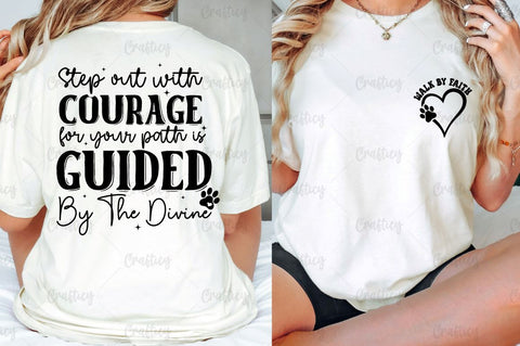 WALK BY FAITH Front and Back SVG T shirt Design SVG Designangry 