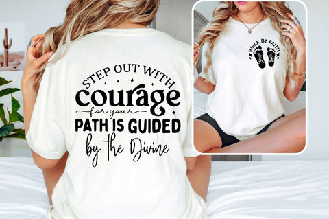 Walk By Faith Front and Back SVG T shirt Design SVG Designangry 