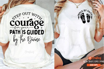 Walk By Faith Front and Back SVG T shirt Design SVG Designangry 