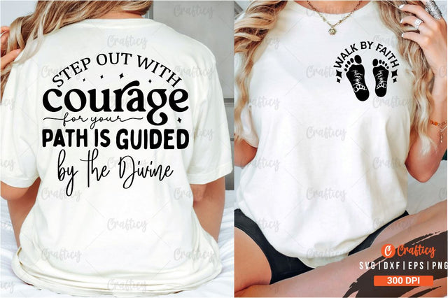 Walk By Faith Front and Back SVG T shirt Design SVG Designangry 