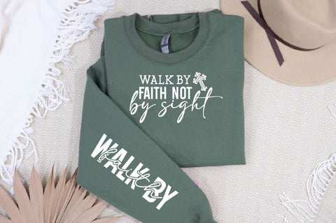 Walk By faith not by sight Sleeve SVG Design, Christian Sleeve SVG, Faith SVG Design, Jesus Sleeve SVG SVG Regulrcrative 