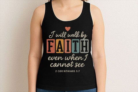 Walk by Faith PNG Christian Scripture Quote Sublimation Design SVG BillahCrafts 