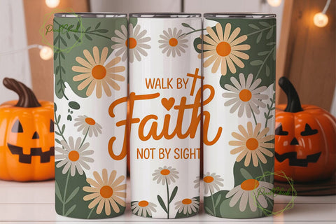 Walk By Faith Tumbler Wrap Sublimation PixelChick 