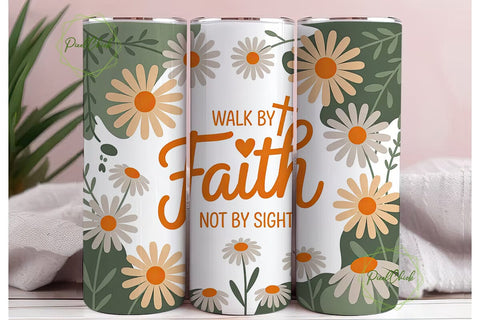 Walk By Faith Tumbler Wrap Sublimation PixelChick 