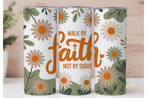 Walk By Faith Tumbler Wrap Sublimation PixelChick 