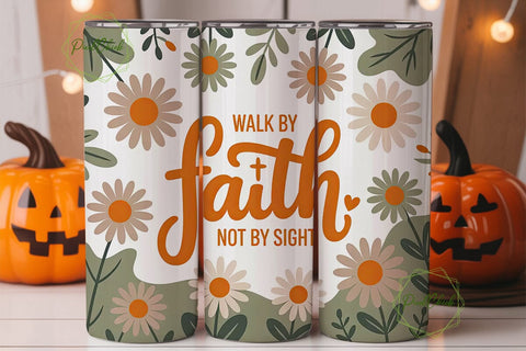 Walk By Faith Tumbler Wrap Sublimation PixelChick 