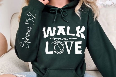 Walk In Love Sleeve SVG Design SVG Regulrcrative 