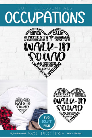 Walk-In Squad svg with heart and subway art word SVG SVG Cut File 