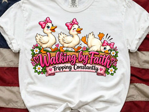 Walking By Faith Duck PNG SVG artprintfile 