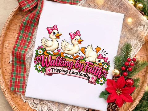 Walking By Faith Duck PNG SVG artprintfile 