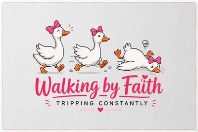 Walking By Faith Tripping Constantly PNG Funny Christian Goose Sublimation Design SVG BillahCrafts 