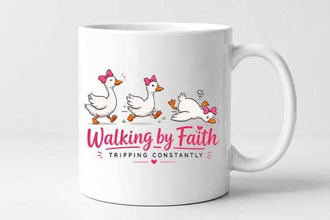 Walking By Faith Tripping Constantly PNG Funny Christian Goose Sublimation Design SVG BillahCrafts 