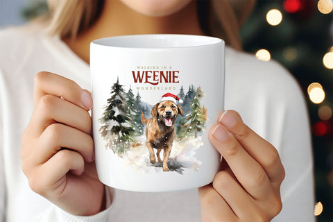 Walking in a Weenie Wonderland, Funny Christmas Dog Saying Sublimation CraftLabSVG 