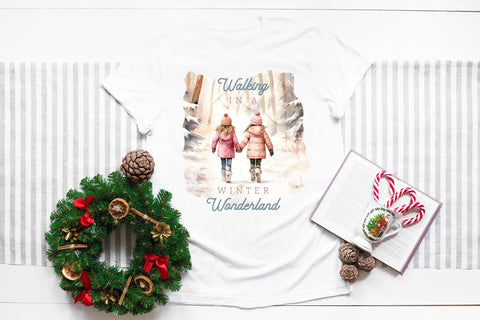 Walking in a Winter Wonderland PNG Sublimation Sublimation CraftLabSVG 