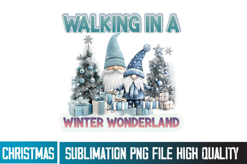 Walking in a Winter Wonderland Sublimation PNG, Christmas Sublimation PNG,Christmas Designs Sublimation BlackCatsMedia 