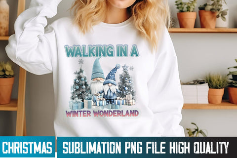 Walking in a Winter Wonderland Sublimation PNG, Christmas Sublimation PNG,Christmas Designs Sublimation BlackCatsMedia 