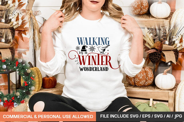 Walking In A Winter Wonderland svg design SVG designmaster24 