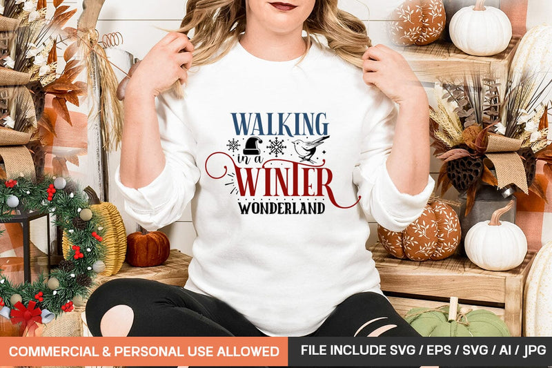 Walking In A Winter Wonderland svg design SVG designmaster24 