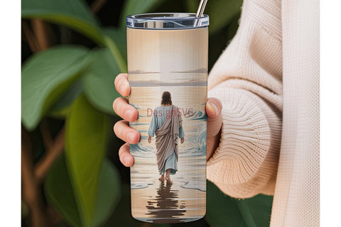 Walking on Water 20oz Tumbler Wrap Sublimation DesignSVG 