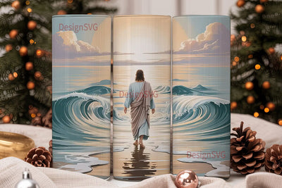 Walking on Water 20oz Tumbler Wrap Sublimation DesignSVG 