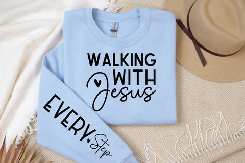 Walking with Jesus Sleeve SVG Design, Christian Sleeve SVG, Faith SVG Design, Jesus Sleeve SVG SVG Regulrcrative 