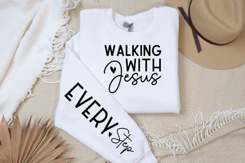 Walking with Jesus Sleeve SVG Design, Christian Sleeve SVG, Faith SVG Design, Jesus Sleeve SVG SVG Regulrcrative 
