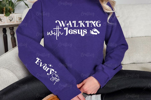 Walking with Jesus Sleeve SVG Design SVG Designangry 
