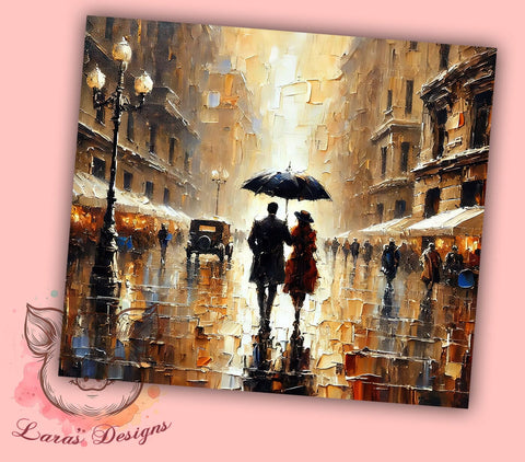 Walking With Umbrellas Tumbler, Sublimation Tumbler, 20oz Tumbler Wrap, Walking With Umbrellas, Cute Tumbler Design, Personalized Tumbler, Travel Mug Sublimation Sublimation Lara' s Designs 