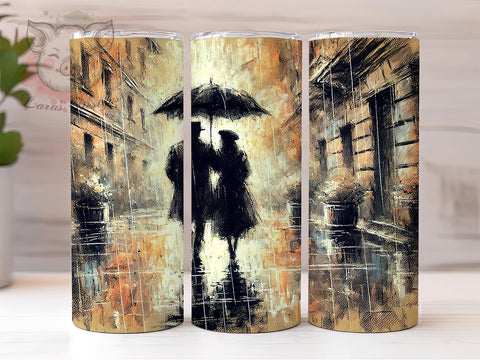 Walking With Umbrellas Tumbler, Sublimation Tumbler, 20oz Tumbler Wrap, Walking With Umbrellas, Cute Tumbler Design, Personalized Tumbler, Travel Mug Sublimation Sublimation Lara' s Designs 