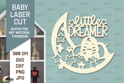 Wall Baby Room Decor Laser Cut. Baby Room Art SVG SVG Evgenyia Guschina 