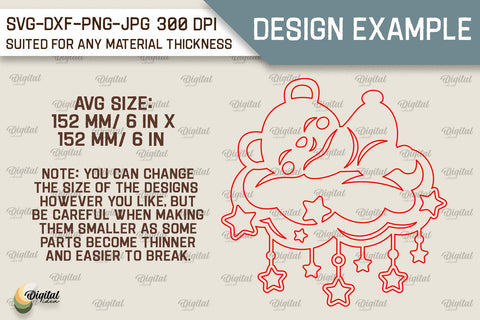 Wall Baby Room Decor Laser Cut. Baby Room Art SVG SVG Evgenyia Guschina 